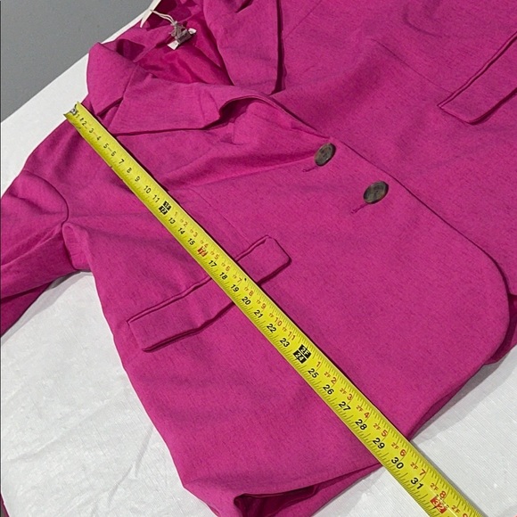 A New Day Women's Hot Pink Blazer jacket size small oversized fit two button NEW - Picture 11 of 14